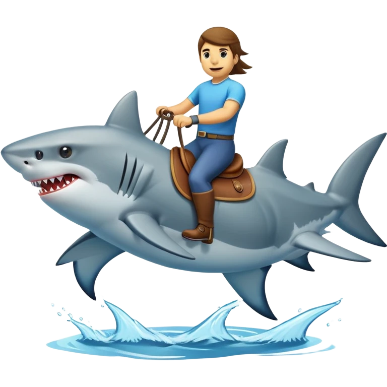 shark riding a horse emoji