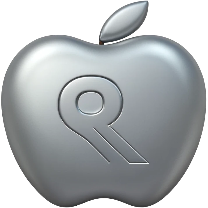  Russian ruble symbol (₽), centered, 3D emoji design, smooth rounded shapes, glossy finish, soft highlights and shadows, modern minimal look, neutral metallic silver or light gray color, no text, no background, transparent background, high detail, clean edges, Apple-style emoji aesthetics emoji