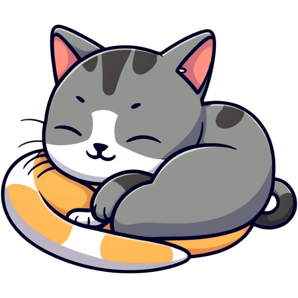 cat sleeping peacefully emoji