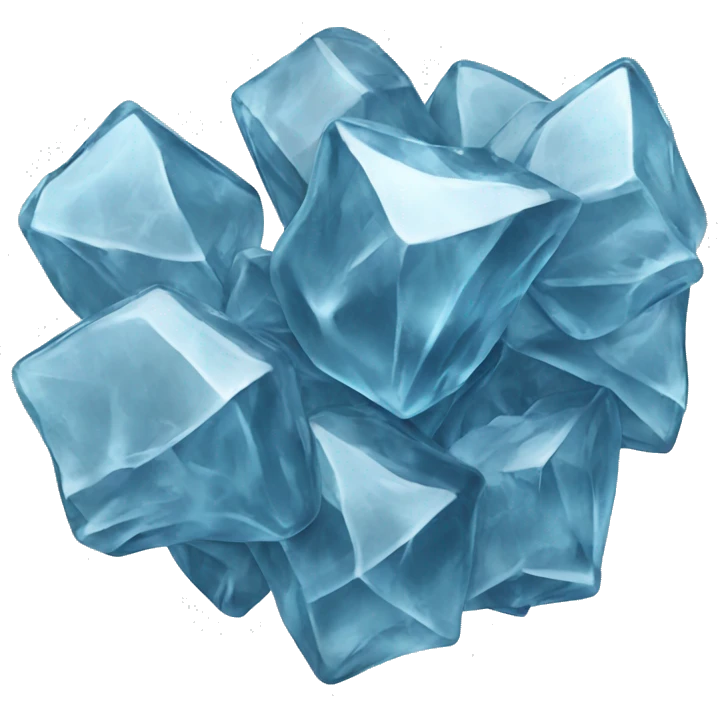 ice shatter pieces cluster emoji