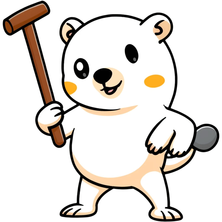 person whacking a mole with a mallet emoji