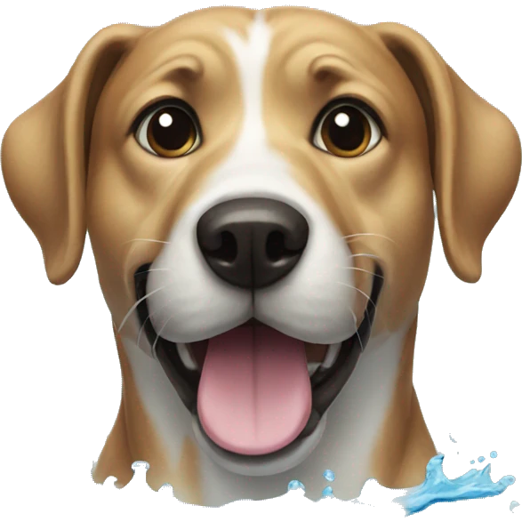 Dog made of water emoji