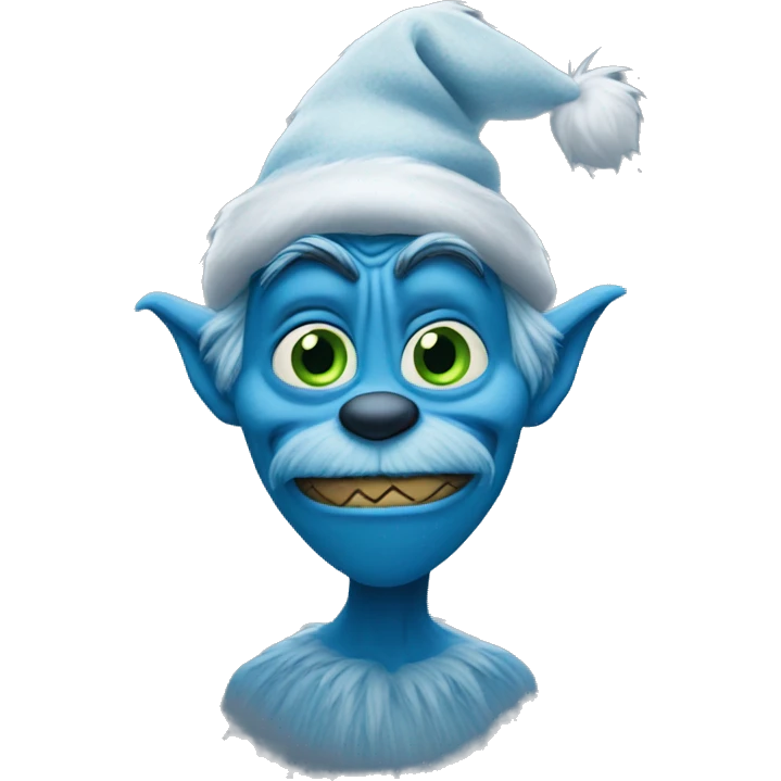 Blue grinch emoji