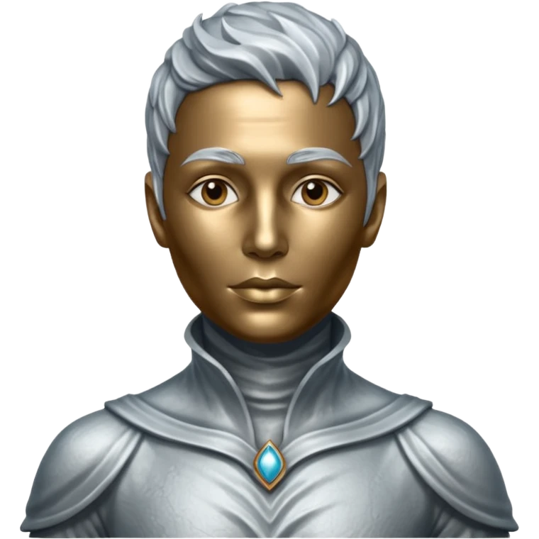 Living statue (silver paint),Street Performers emoji