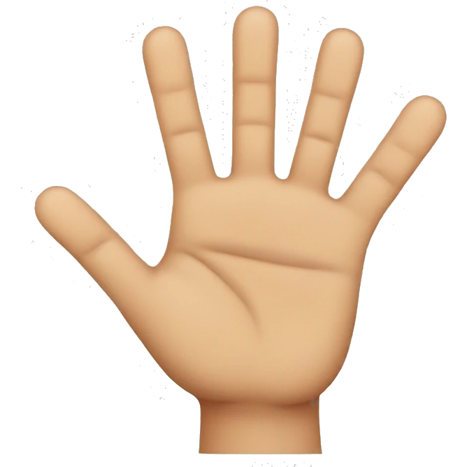 Three fingers emoji