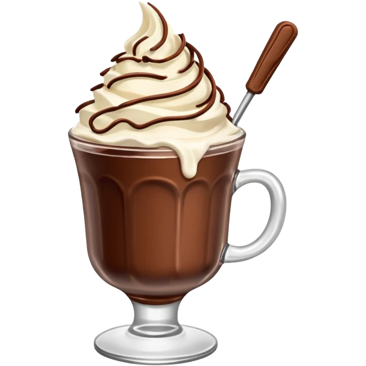 Ice Cacao with whipping cream  emoji