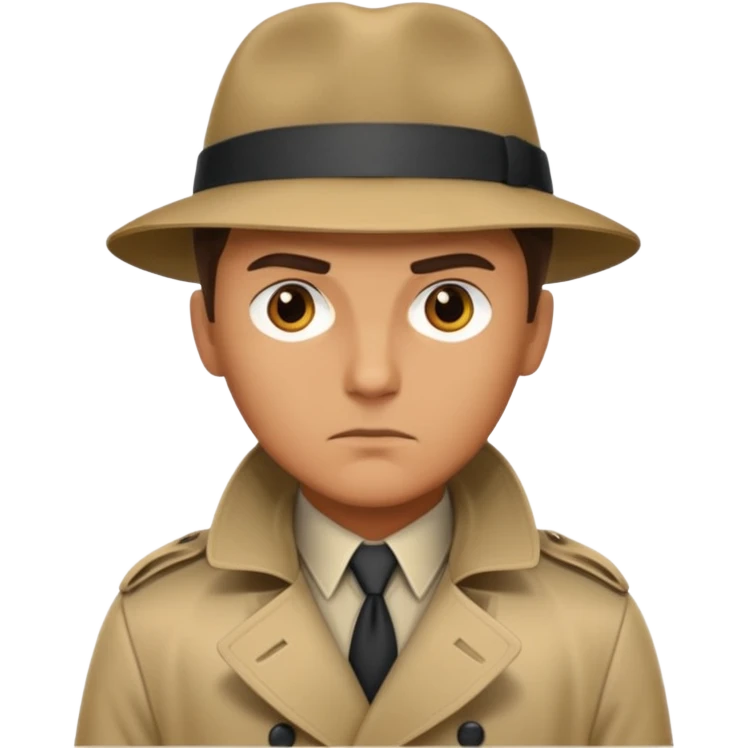 trençkotlu dedektif emoji