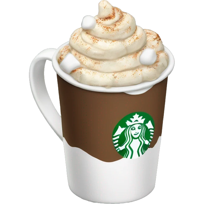 christmas starbucks cup hot chocolate emoji