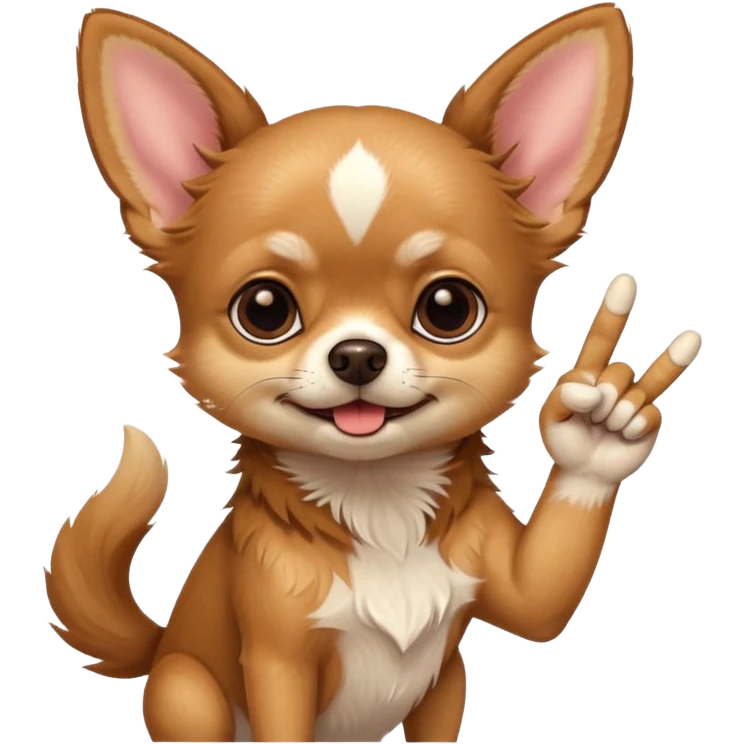 Chihuahua con dito medio  emoji