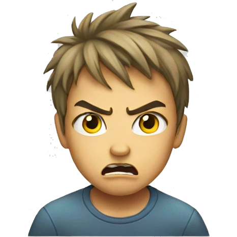 Sticker angry child  emoji