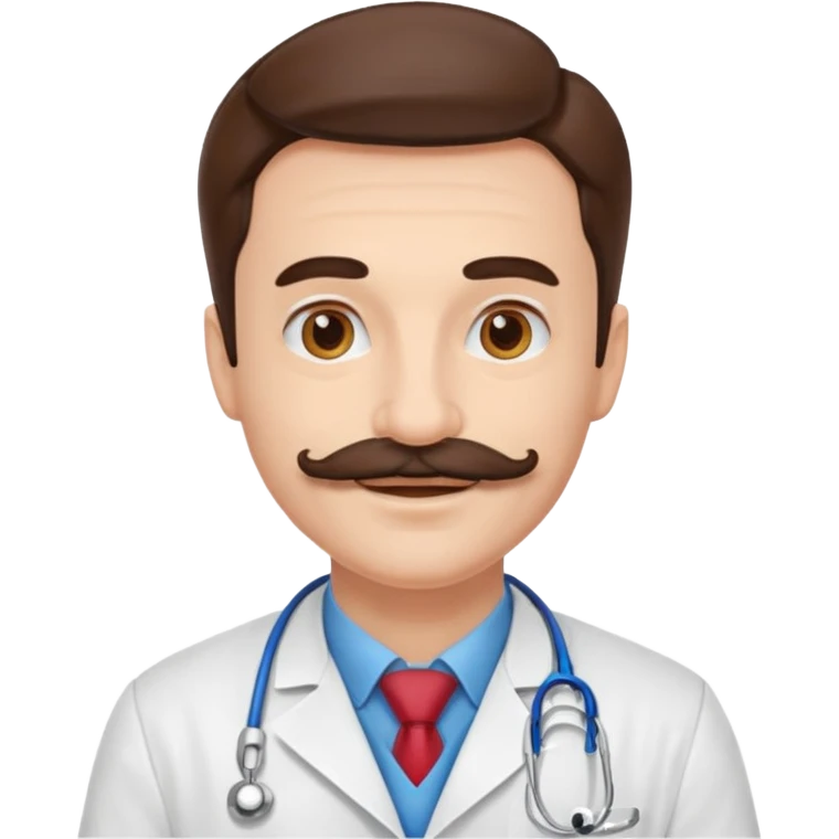 doctor with different colors mustaches emoji