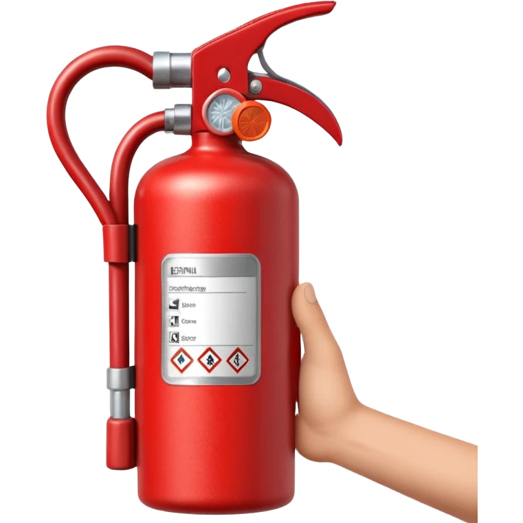 hand holding Fire extinguisher emoji