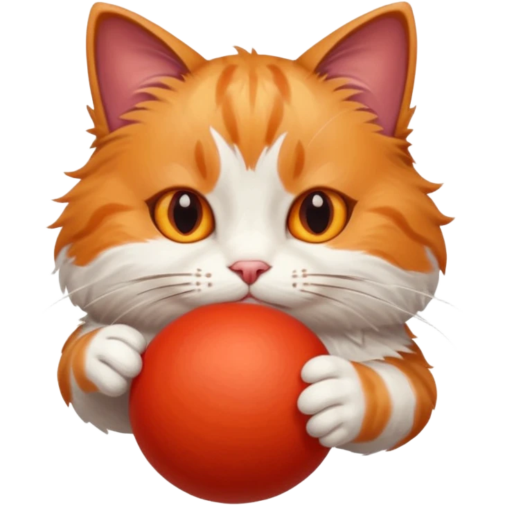 Cat Playing with ball emoji