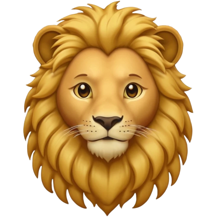 iOS lion with a human neck emoji emoji