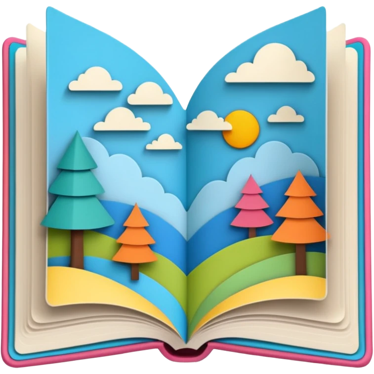 a story picture foldable book emoji