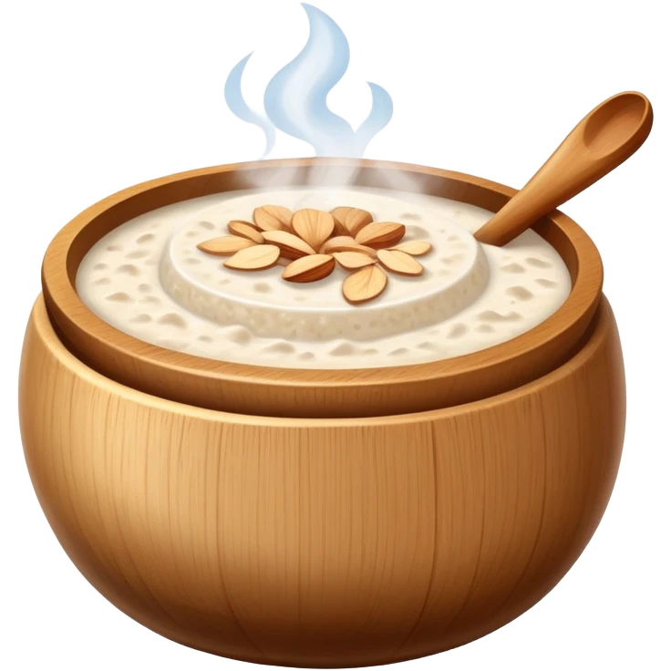 bowl of hot porridge with steam emoji