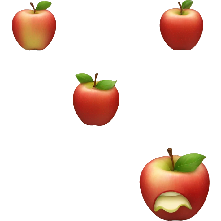 An Apple eating an apple emoji