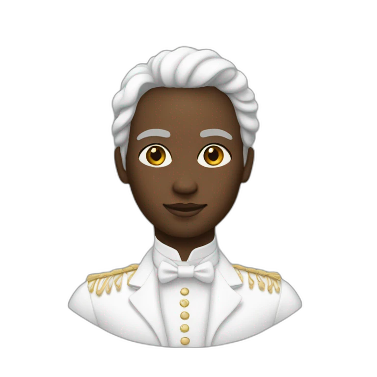 Femme noire homme blanc marié emoji