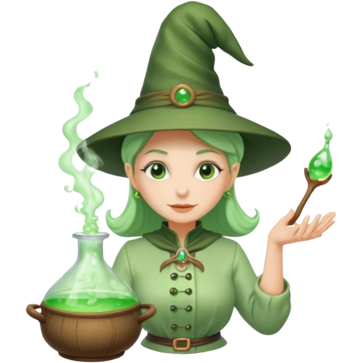 green witch cooking potion emoji