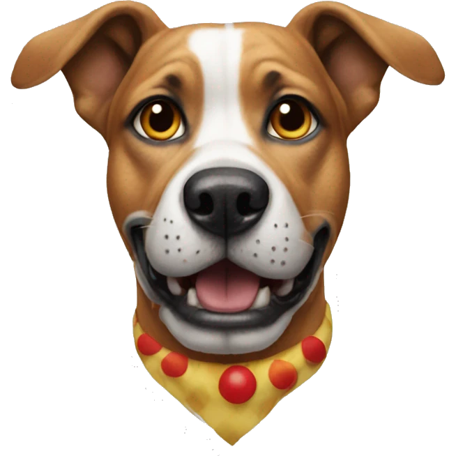 dog with clown make up emoji