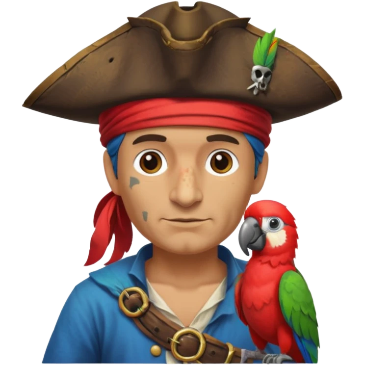 pirate and parrot emoji