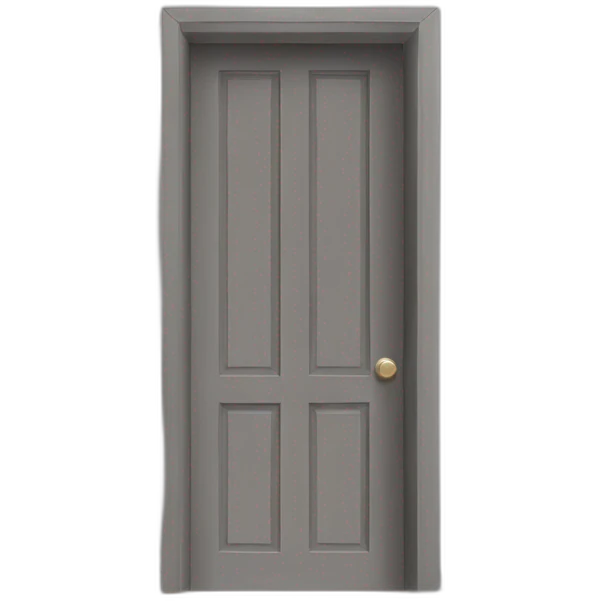 one open door wood color gray style perpective emoji