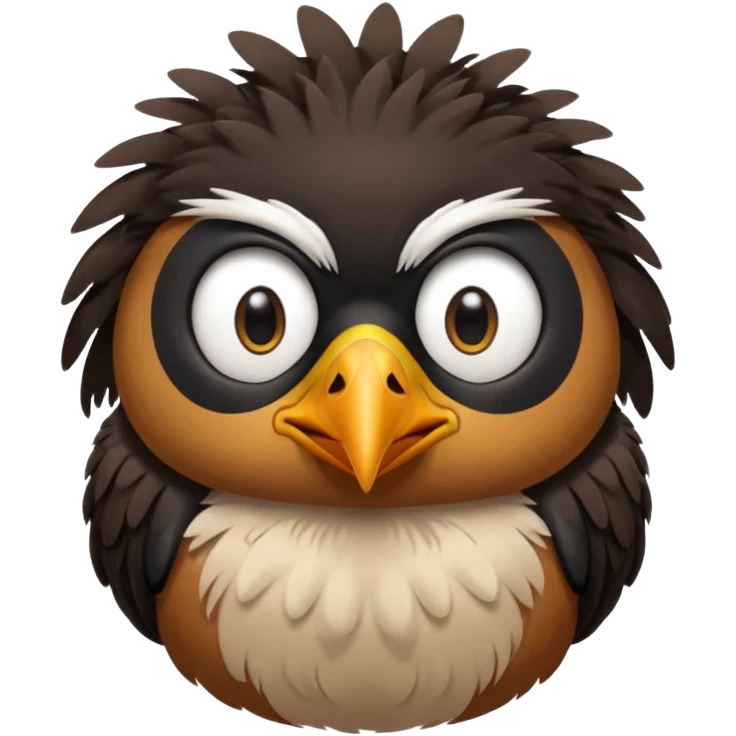 A sad common myna bird cute emoji emoji