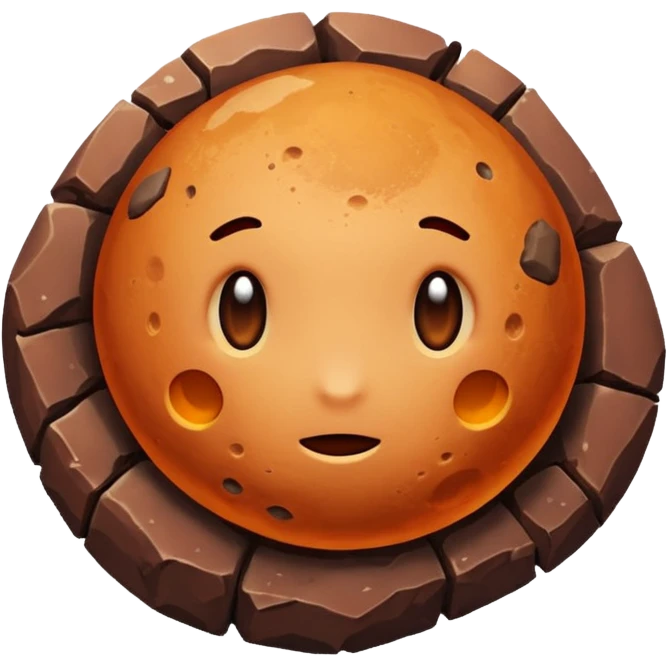 a realistic planet of phobos emoji