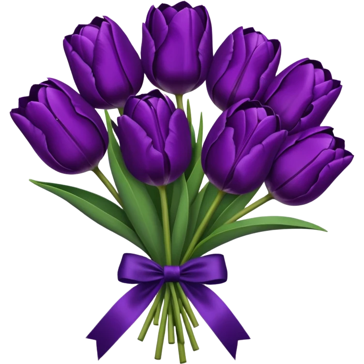 dark purple tulip bouquet  emoji