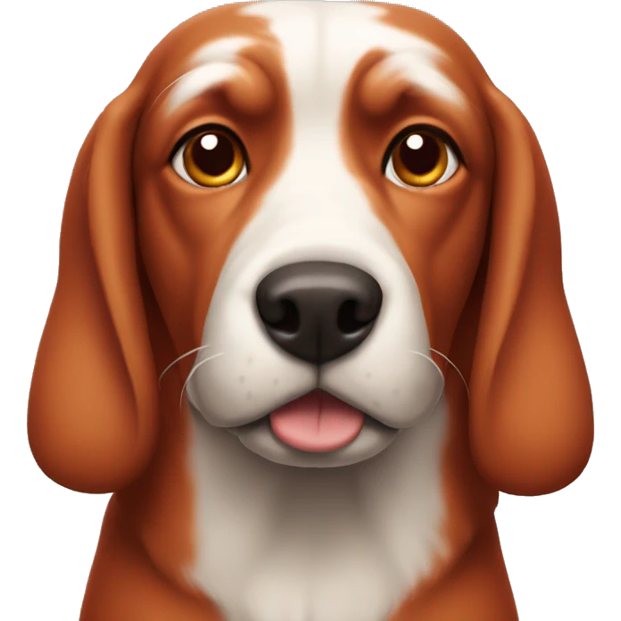 solid red dog with pointed ears emoji