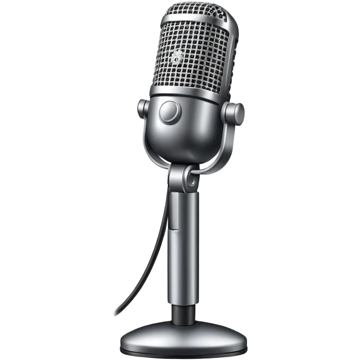 generate realistic detailed microphone in 3d style emoji