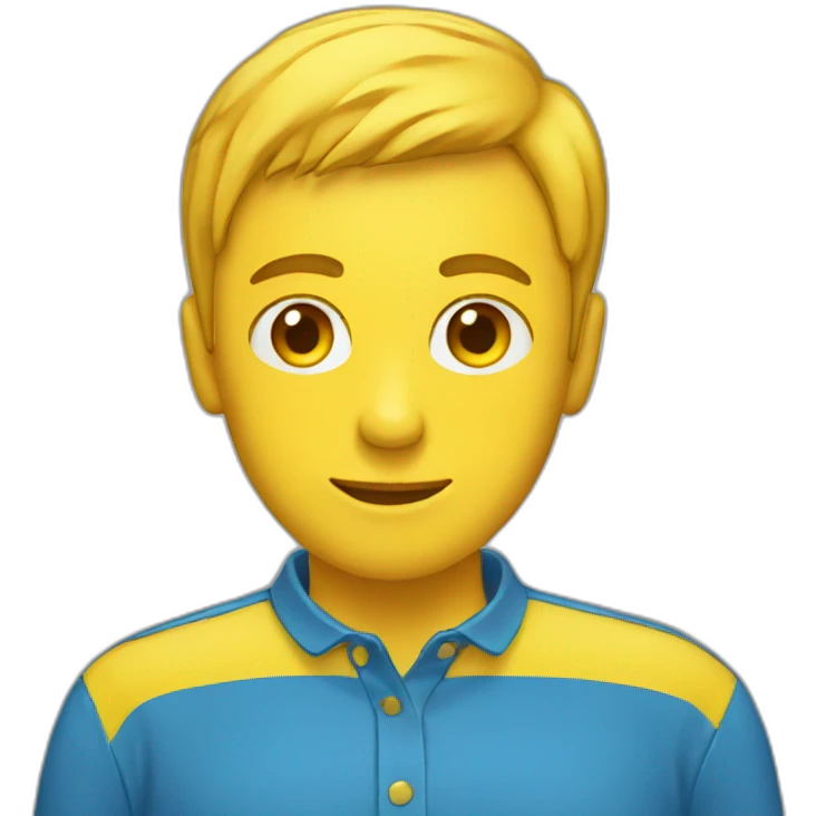 Blue shirt with horizontal yellow mid band  emoji