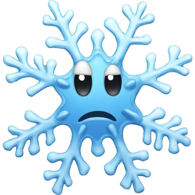 Melting snowflake emoji