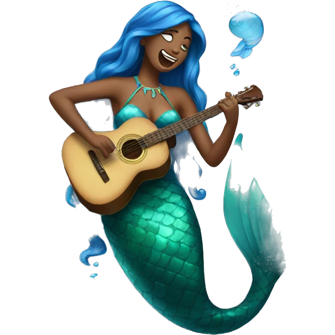 Mermaid singing emoji