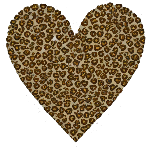 Heart mit leo print emoji