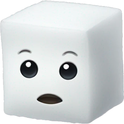 sugar cubes without a face emoji
