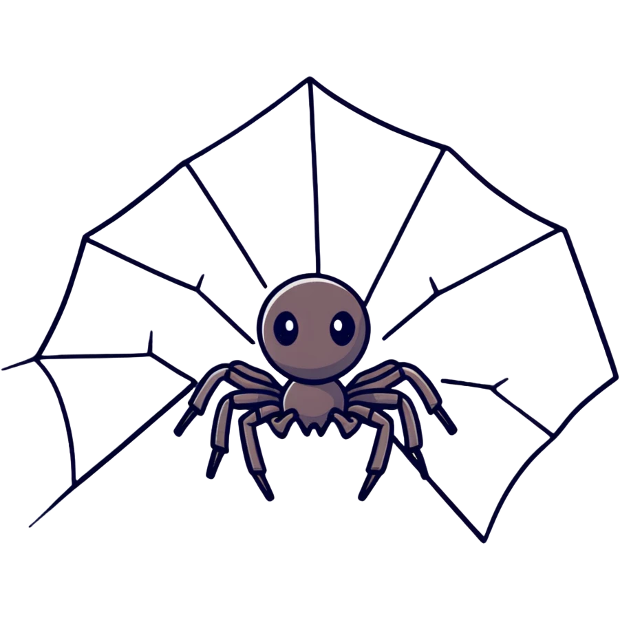 cute 2D simple purple spider emoji