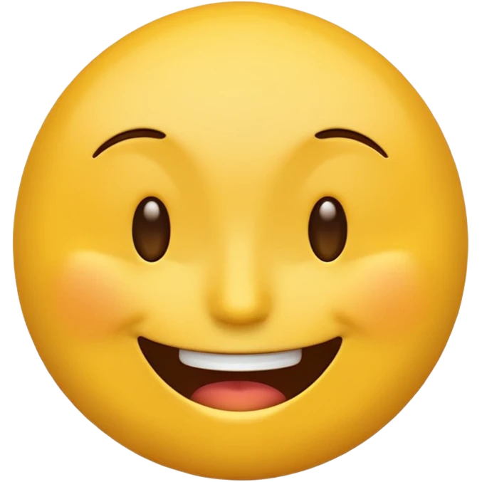 A normal yellow emoji squinting  emoji