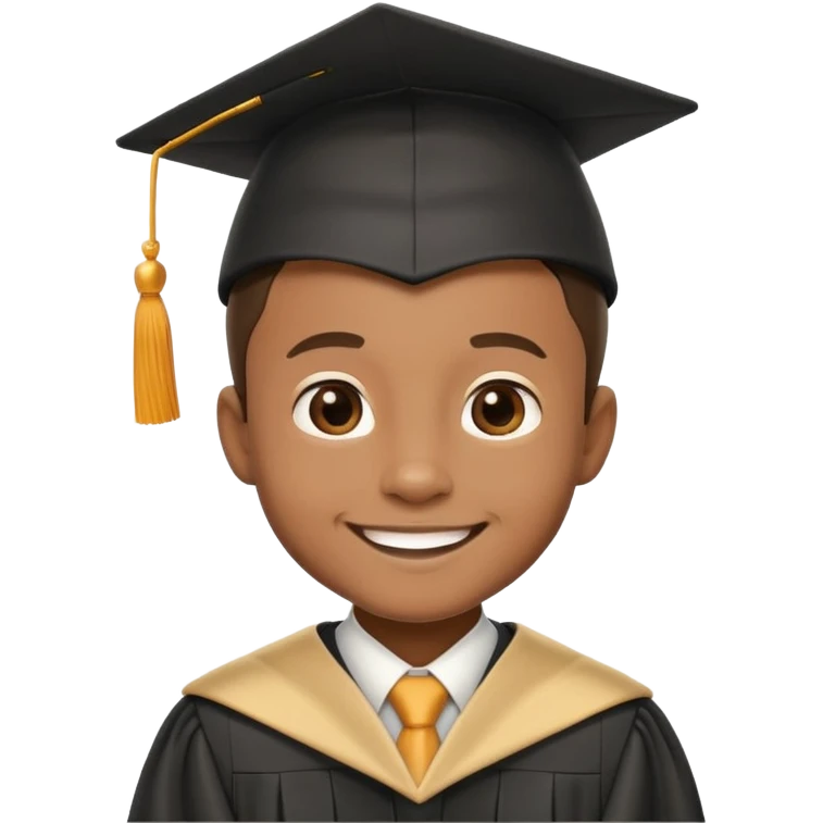 small man professor with a graduation cap emoji