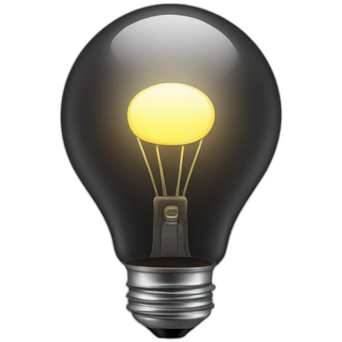 dark lightbulb emoji