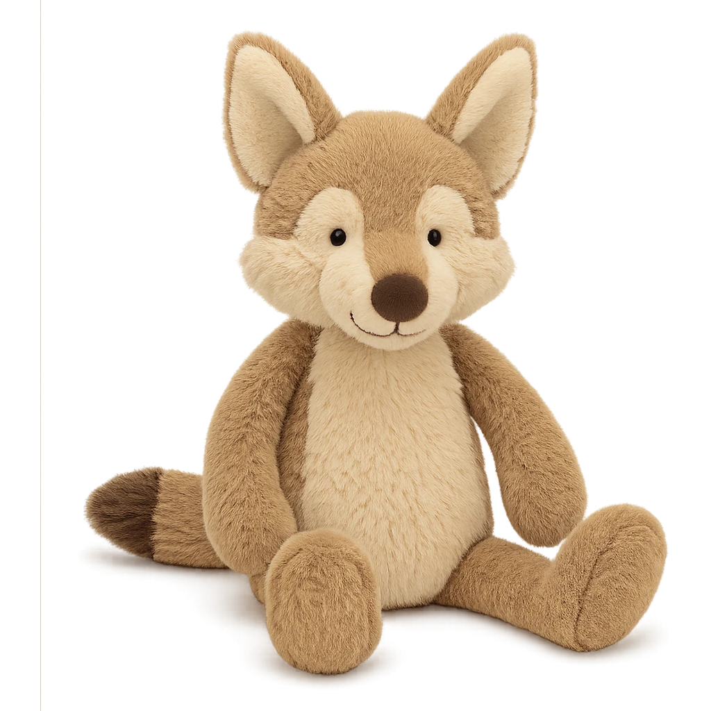 coyote jellycat stuffed plush emoji