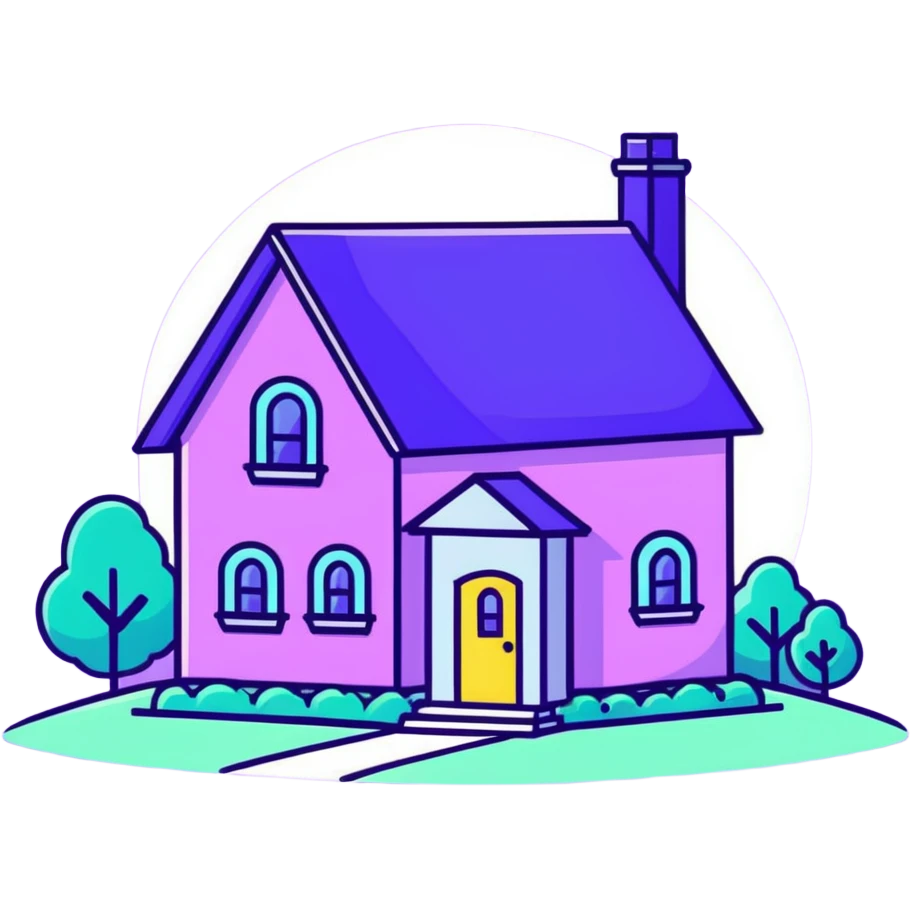 Purple house emoji