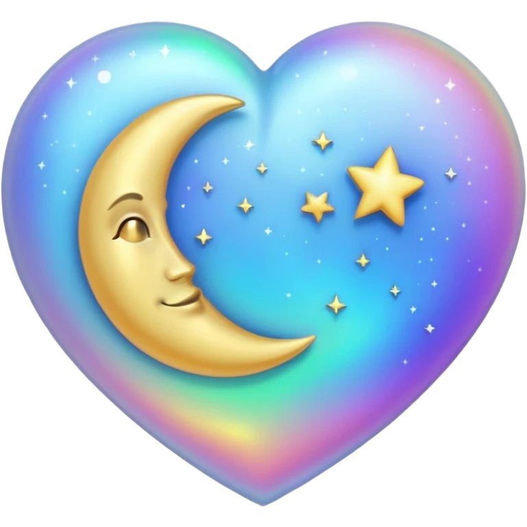 moon themed heart emoji