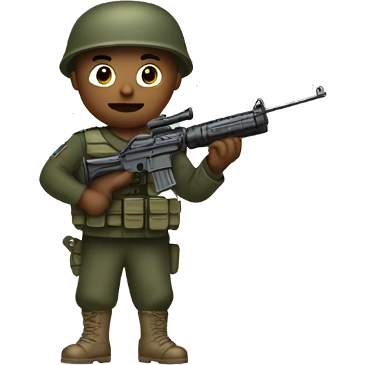 Solider with weapon emoji