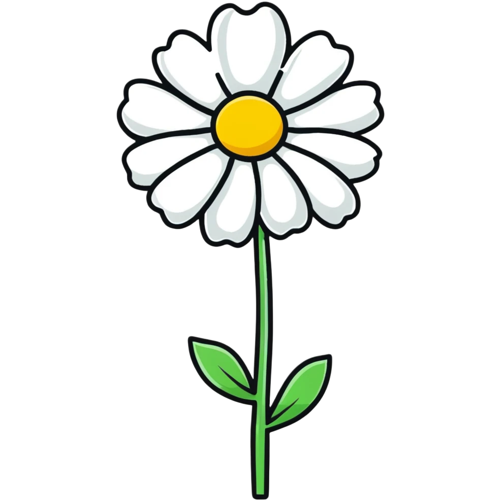 single daisy flower emoji