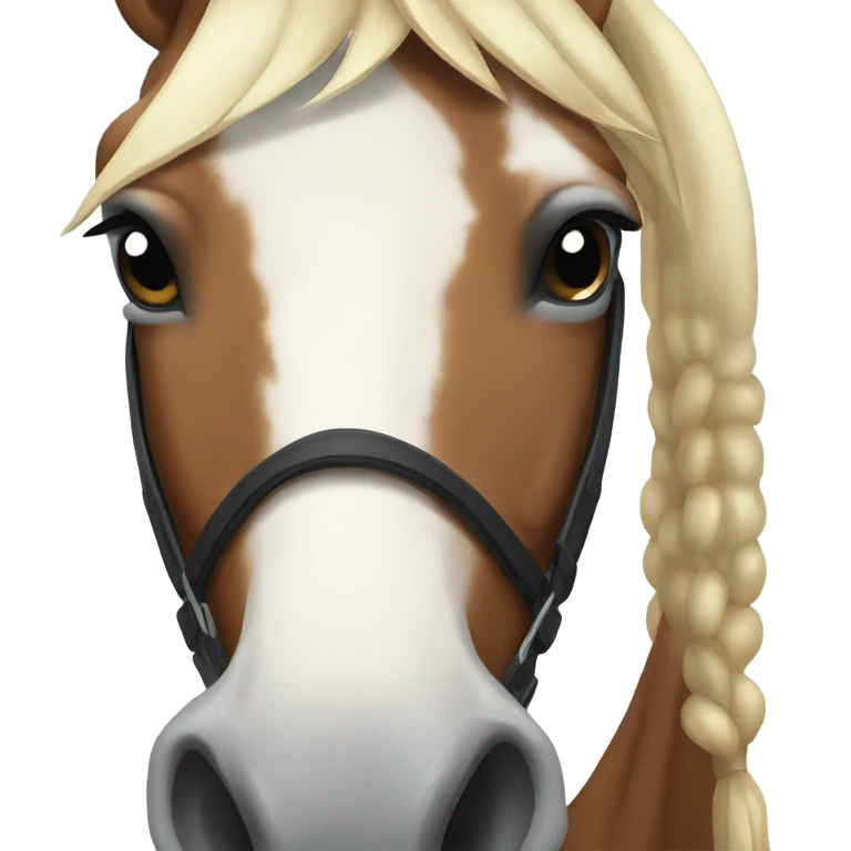 Horse with bow emoji