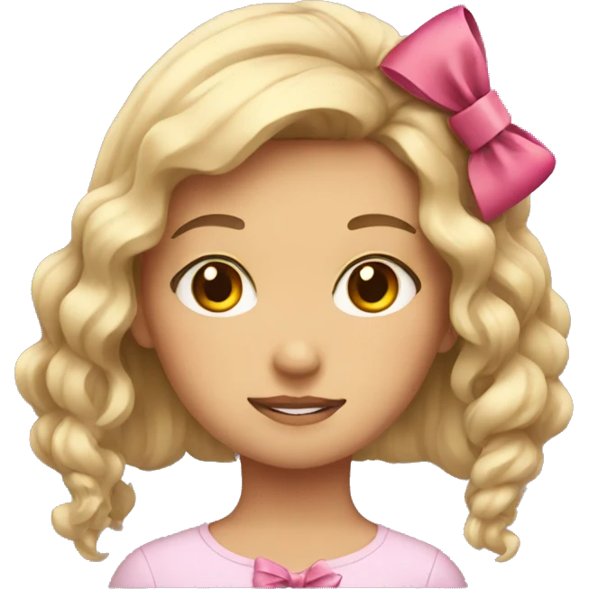 Girl with a bow emoji