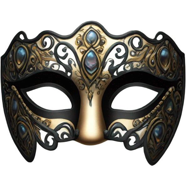 Masquerade eye mask thin nose emoji
