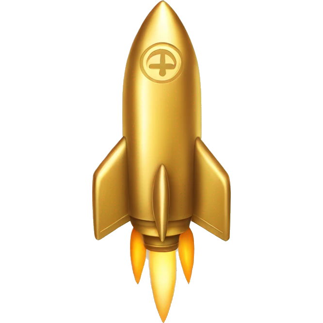 gold coin rocket emoji