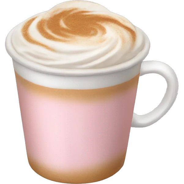 Light pink pumpkin latte emoji